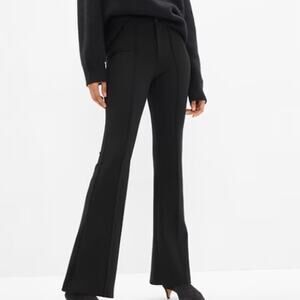GAP High Rise Ponte Split Flare Pants – Black, Size 2